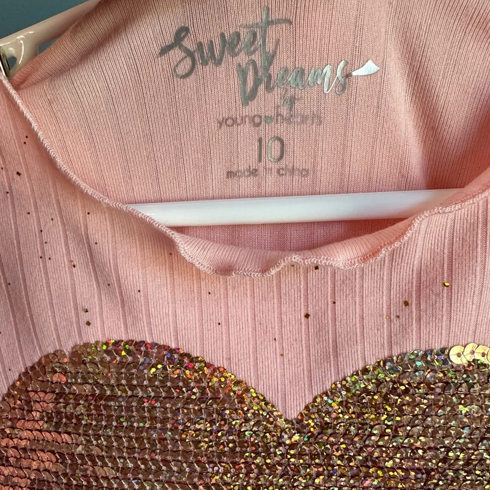 Sweet‎ Dreams Girls Sequin Pajama Set Size 10 NWOT